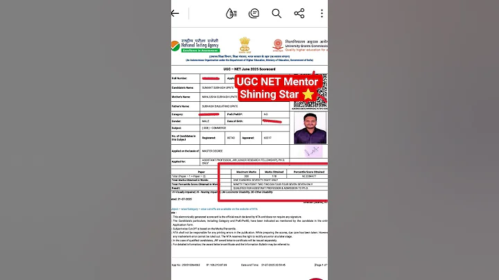 UGC NET Result 2025 #ugcnet #ugcnet2025 #ugcnetexam #ugcnetresult #shorts #ytshorts