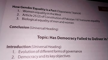 important essays outlines for CSS PMS is gender equality A myth outline essay writing