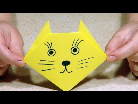 PAPER CRAFTS - ORIGAMI CAT - YouTube