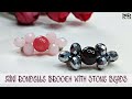 MINI RONDELLE BROOCH WITH STONE BEADS | BROS DAGU KRISTAL CEKO | BEADED BROOCH