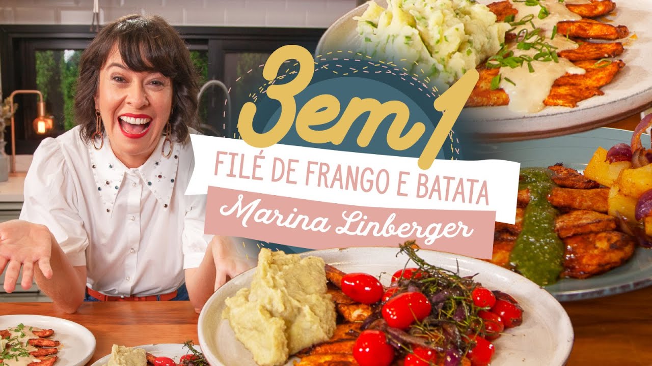 3 em 1: FILÉ DE FRANGO E BATATA | 3 receitas usando uma única base