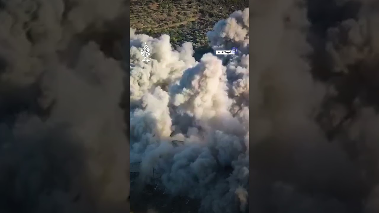 الجيش الإسرائيلي ينشر مقطع فيديو يظهر لحظة تدمير مسجد ومبان سكنية في جنوب لبنان