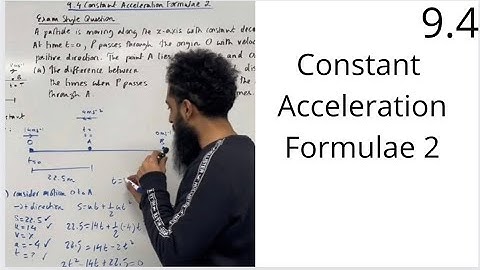 Edexcel AS Level Maths: 9.4 Constant Acceleration Formulae 2