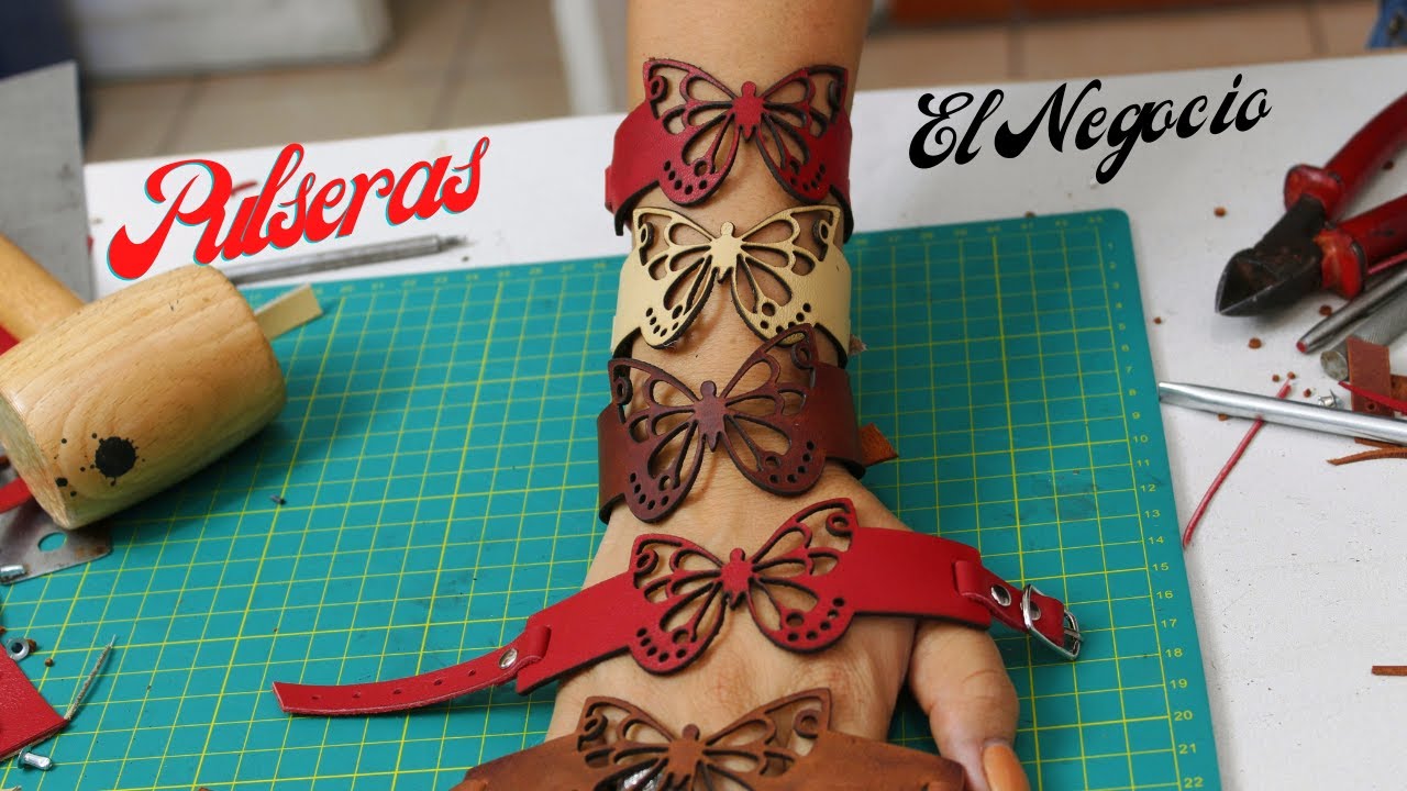Cómo hice estas pulseras de CUERO, nuevo negocio rentable .corte láser