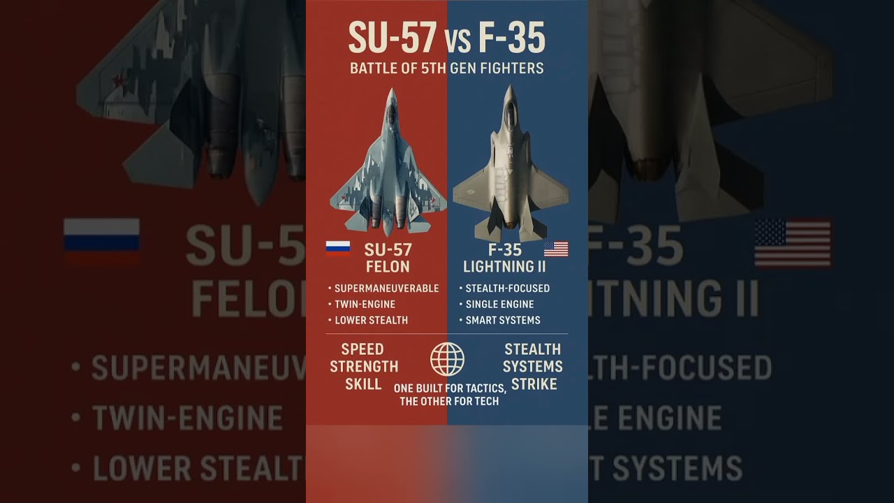 USA F 35 Vs Russia S SU 57 Stealth Supermaneuverability 