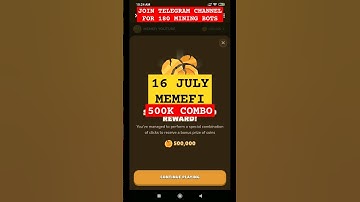 [16 JULY] MEMEFI COIN - 500K SECRET TAP CODE