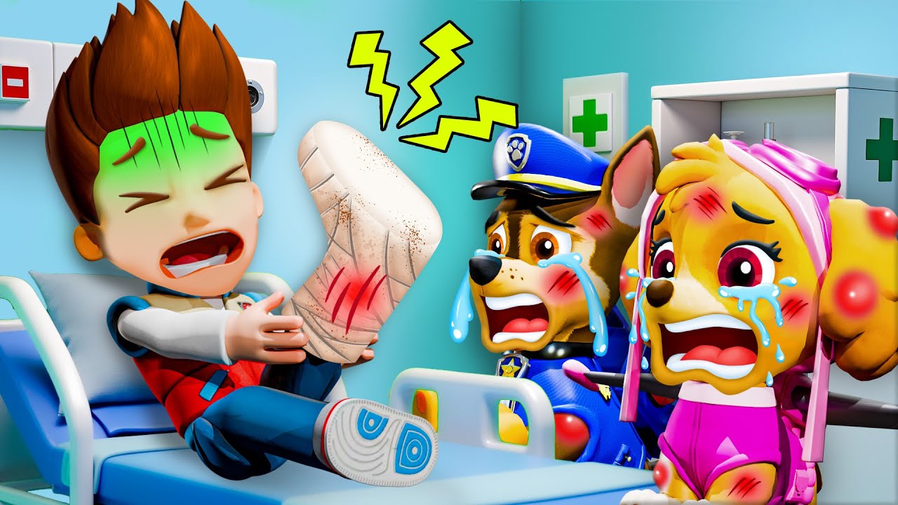 ¡Ryder con Dolor! ¡Los Cachorros de PAW Patrol Lloran en el Hospital! | PAw PAtrol en Español