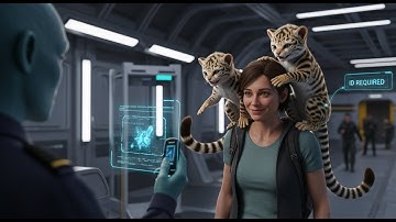 The Predator Cubs Sat on the Human’s Shoulders — Security Inquired, “Are They Cleared?”