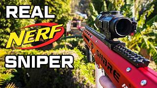 REAL Nerf Sniper Gameplay with Sabre Apex Prime!