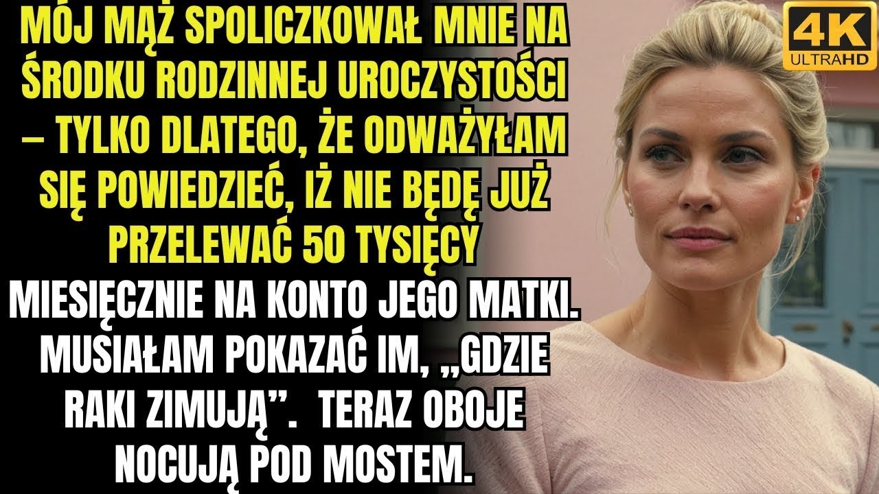 Mój mąż uderzył mnie w twarz, kiedy powiedziałam, że nie będę przelewać 50 tysięcy złotych jego