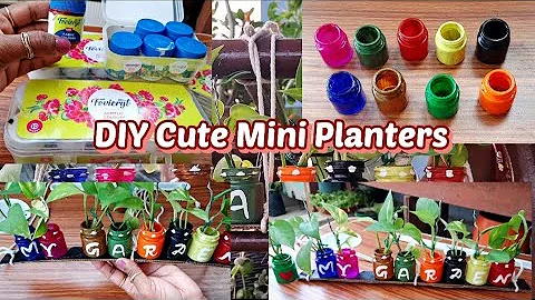 DIY Cute Mini Planters | Beautiful Alphabet Planters Using Waste Bottles | Gardrn Hanging Decor Idea