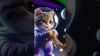 Song is stuck in my head now  Ha Hee! ✨ #duet #music #cat #musician #guitar #catshorts #spacecats