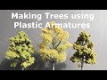 Making Trees using Plastic Armatures from Woodland Scenics