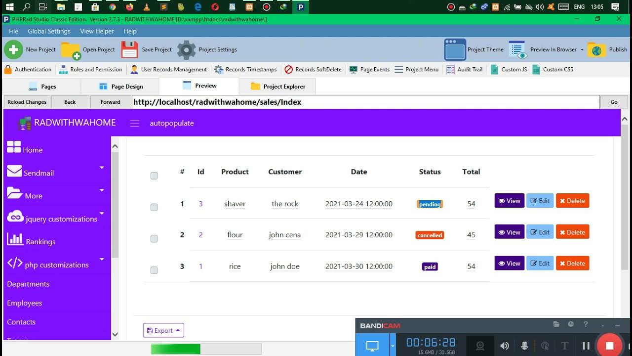 tabs filtering using phprad YouTube