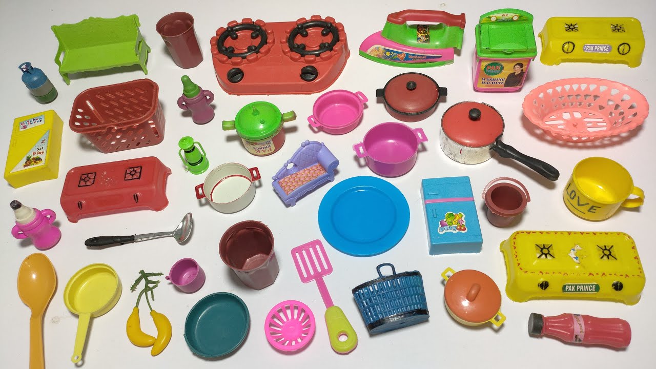 ASMR | unboxing full plastic kitchen toy | miniature kitchen set |tiny ...