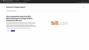 How to Connect Bill Spend & Expense to Sage Intacct