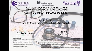 Dr. David Carr: Medicolegal Advice