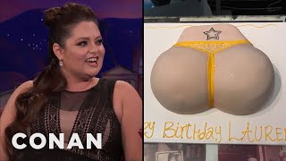 Lauren Ash's Birthday Butt Cake | CONAN on TBS