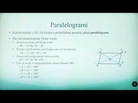 Video: A përgjysmohen diagonalet e paralelogramit në 90?