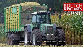 Maize Harvest With Clic Fendt Tractors 2X Fendt Favorit 816 924 Sevenster Mais Hakselen