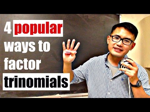 4 popular ways to factor trinomials ax^2+bx+c (including slide & divide)