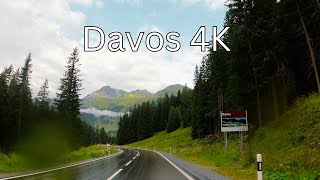Fahren in Davos Schweiz - Regen 4K