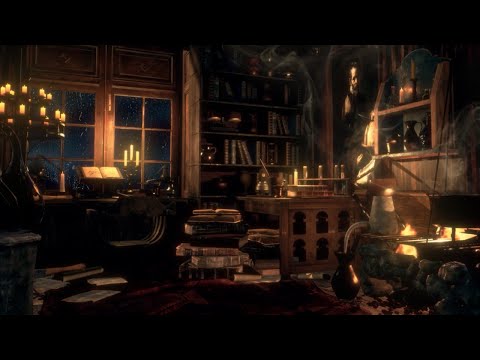 Medieval Alchemist's room Ambience l ASMR CINEMATIC