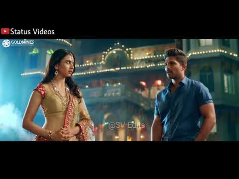 New whatsapp status allu arjun love seen & flirting or dialogues or girls Attitude video hindi