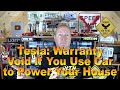 Tesla: Void Warranty if you Power Your House w/the Car