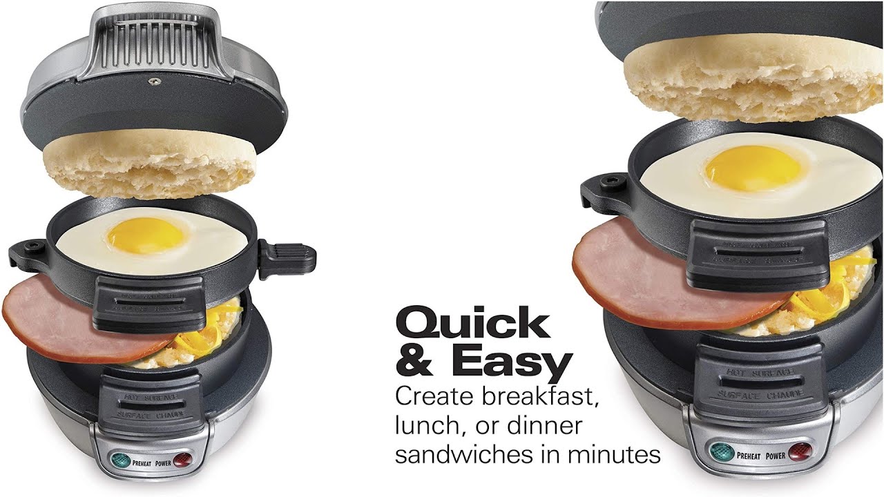 Hamilton Beach Breakfast Sandwich Maker with Egg Cooker Ring