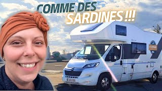 OBLIGÉS de S'ARRÊTER sur une aire de CAMPINGCAR ULTRABONDÉE en FRANCE!