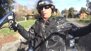 Luciano vikingo en su tricimoto