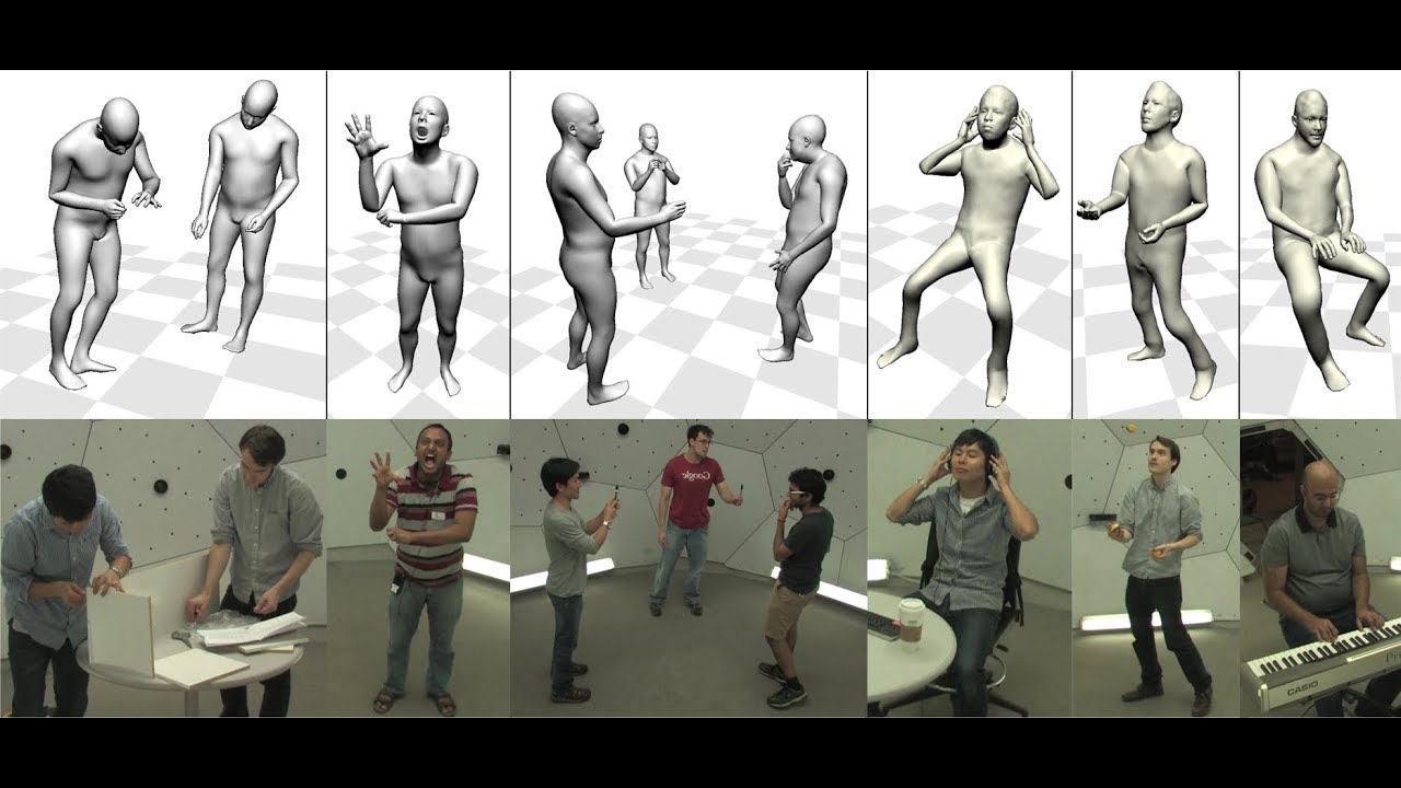 Total Capture: A 3D Deformation Model for Tracking Faces, Hands, and Bodies - YouTube.