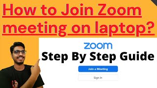 How to Join Zoom meeting on laptop | Zoom meeting kaise join kare laptop me | Zoom meeting on laptop
