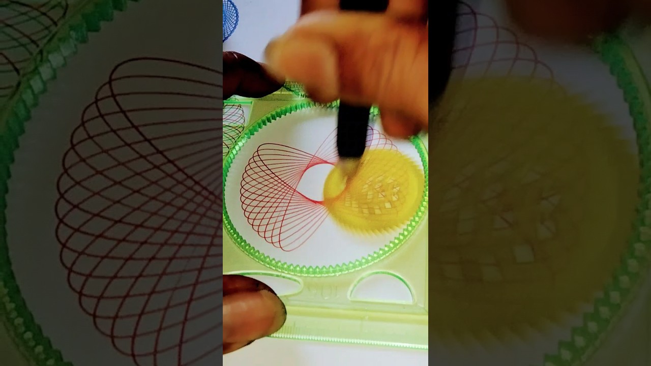 SPIROGRAPH DESIGN COLOR ! #spirograph #spirographtutorial #shorts #short #viral #rotary #2024