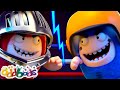 ODDBODS | Red VS Blue - Fuse VS Pogo | Cartoon For Kids