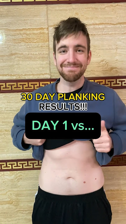 Planking results IN 🔥 Do you notice a difference?? 🤔 #abs #plank #sixpack #transformation