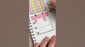 📒✨Easy bullet journal paper note ideas 🍨 #shorts