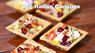 Veg Italian Canapes | Best Appetizer  | वेज इटालियन स्टाइल कैनापीस | Quick Party Starter Recipe