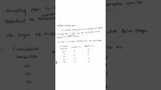 Multiple sampling plan