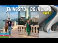Things to do in baku part 2  heydar aliyev centre flame tower food and more  azerbaijan vlog