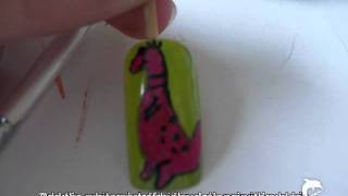 Nail tutorial DINO from the flintstones