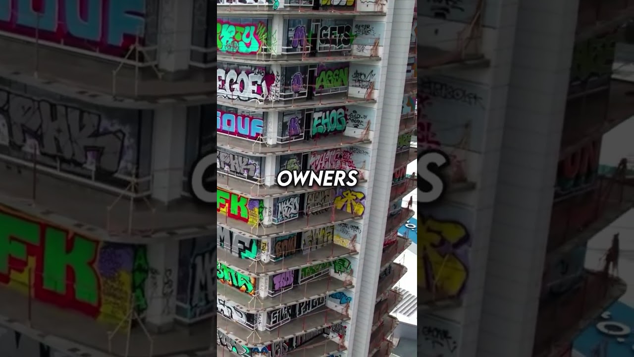 Luxury Skyscraper Covered In Graffiti 