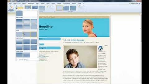 Artisteer Website Template and WordPress Theme Builder Software Tour