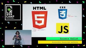 Garance Vallat - Accessible Javascript patterns - WebCamp Zagreb 2019