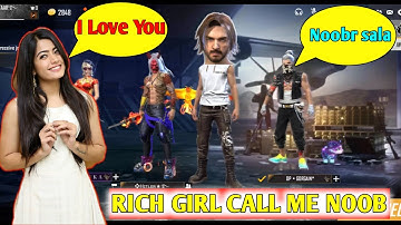 🤯Random HOT Girl call me noob and i challenge for room 1 VS 2 garena freefire | noob prank free fire
