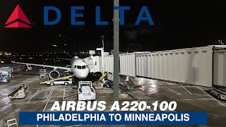 Trip Report Delta Air Lines Airbus A220-100 Philadelphia (PHL) to Minneapolis (MSP) Comfort Plus