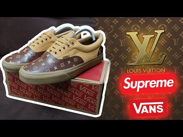 How To: Louis Vuitton x Supreme Collab Vans Sk8 Hi Custom + On