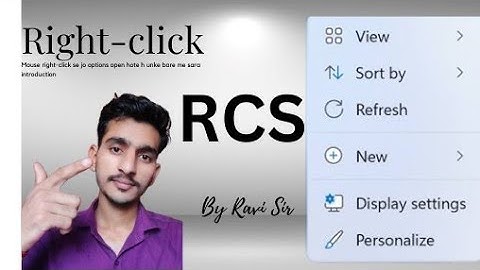 Mouse Right-Click Option all information!! Basic Computer Classes!! Desktop Knowledge Computer Class