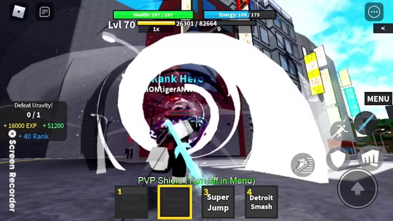 trying to combo ONE FOR ALL IN MY HERO MANIA!